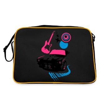car dj pop rock - Retro Bag - black/gold - Back