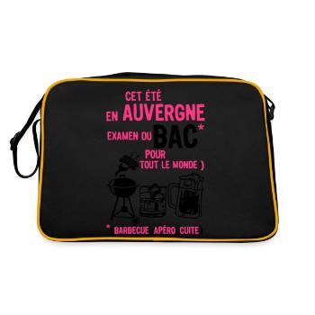 bac auvergne barbecue apero cuite biere - Sac Retro - noir/or - Dos