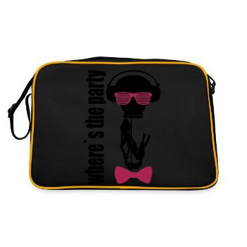 where is the party - Retro Bag - black/gold - Back