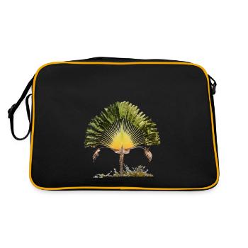 Ravinala Madagaskar - Retro Tasche - Schwarz/Gold - Hinten