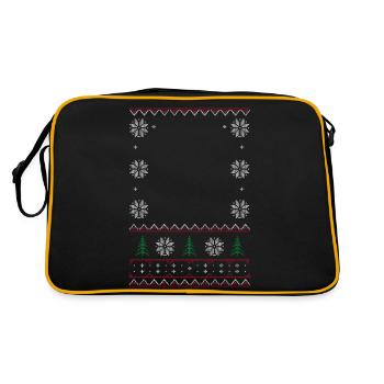 Christmas - Retro Tasche - Schwarz/Gold - Hinten