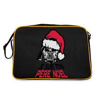 je suis ton pere noel citation tete mort - Sac Retro - noir/or - Dos