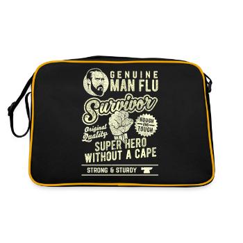 Déclaration de super-héros de Man Flu Survivor - Sac Retro - noir/or - Dos