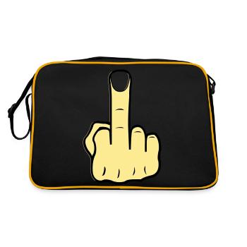 Doigt du milieu - Sac Retro - noir/or - Dos