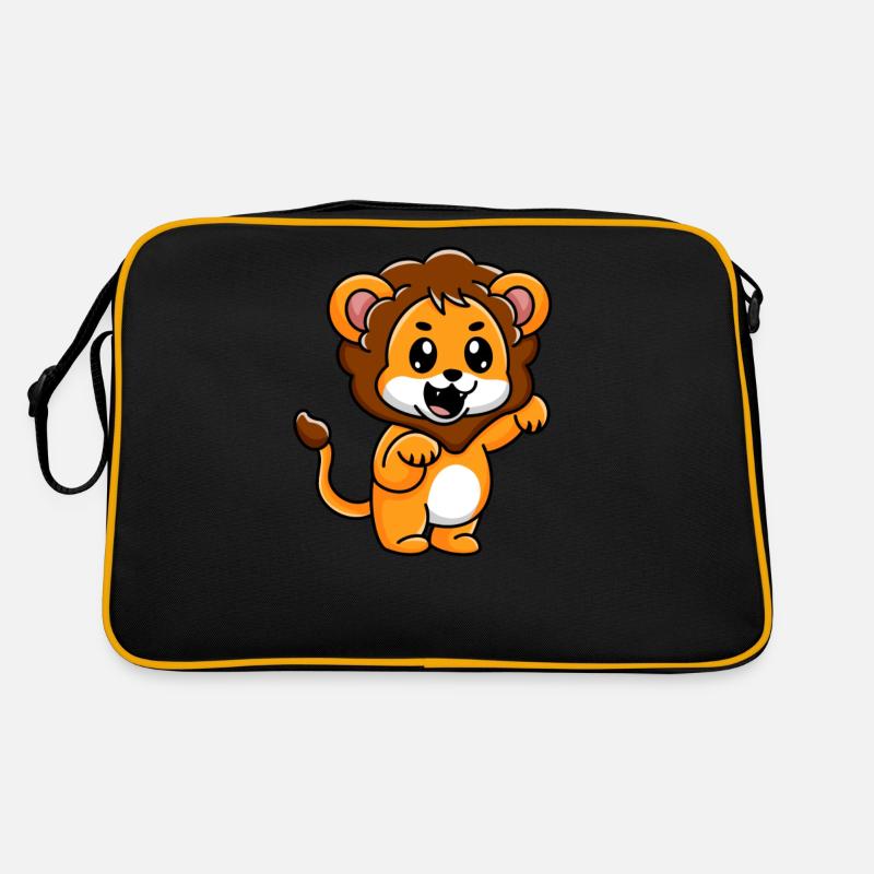 Mignon petit bébé lion Sac Retro