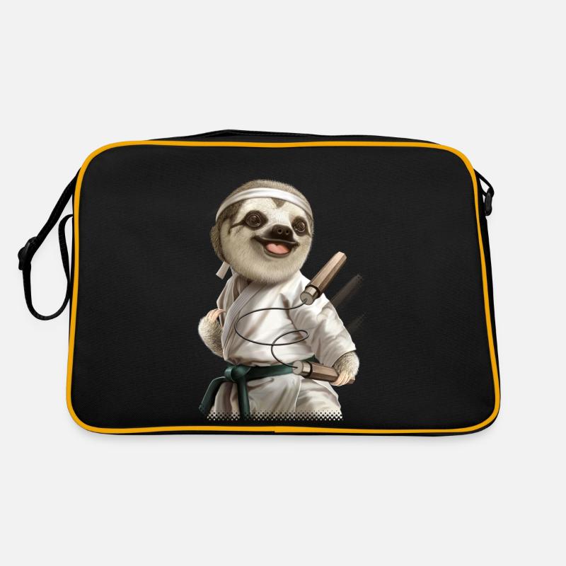 KARATE SLOTH2 Kopie Retro Tasche