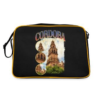 Cordoue Espagne Ville Skyline Accueil Amour Vacances - Sac Retro - noir/or - Dos