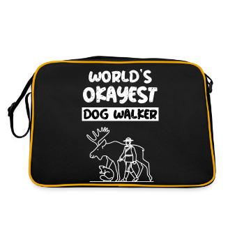 World's Okayest Dog Walker - Retro Bag - black/gold - Back