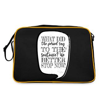 écrire geek idée cadeau littérature drôle citation tasses - Sac Retro - noir/or - Dos