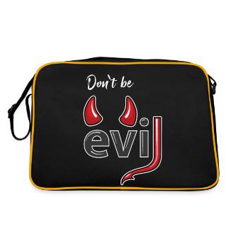 Don't be evil - Devil's Horns - Retro Bag - black/gold - Back