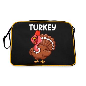 Turkey Turkey Turkey Saying Gift - Retro Bag - black/gold - Back
