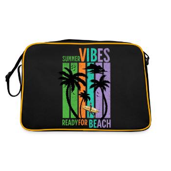Ambiance estivale prête pour la plage - Sac Retro - noir/or - Dos