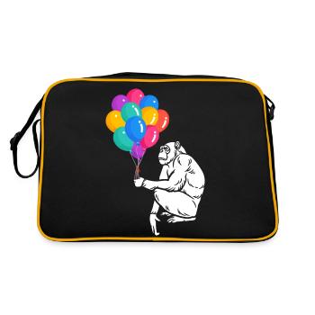 Chimpanzé ballons - Sac Retro - noir/or - Dos