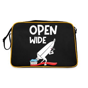 Open Wide - Retro Bag - black/gold - Back