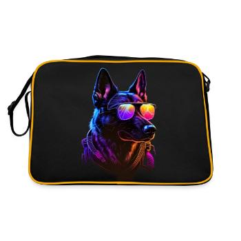 Chiens malinois belges Malinoïs belges - Sac Retro - noir/or - Dos
