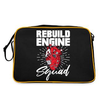 Rebuild engine squad - Retro Tasche - Schwarz/Gold - Hinten