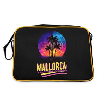 Majorque Espagne Île d’été Palmiers Beach Party - Sac Retro - noir/or - Dos
