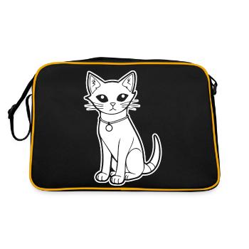 Chat chaton chaton dame - Sac Retro - noir/or - Dos