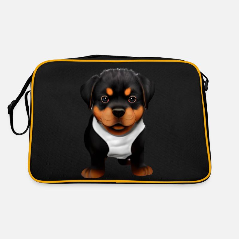 Rottweiler Chien Rottweiler Chiot Chiens Chiot Sac Retro