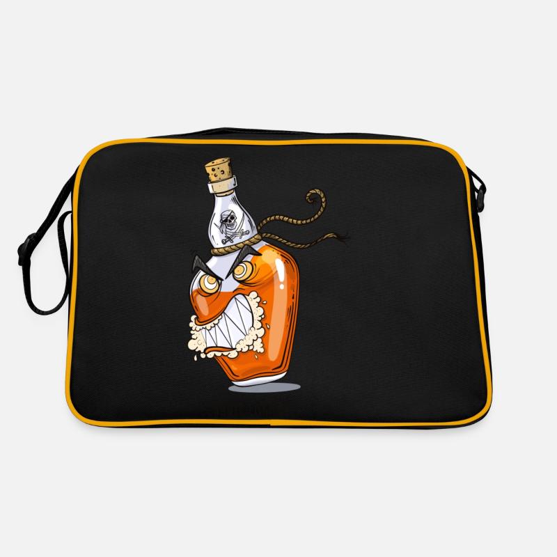 Rabid Rum (schwarz) Retro Tasche