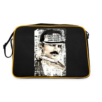 Nikola Inventeur Science Ingénieur électrique Croate - Sac Retro - noir/or - Dos