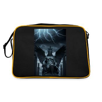 Gothic angel, for fans of gothic music - Retro Bag - black/gold - Back