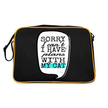 Pet Cat Cats Jokes Kitty Persian Cat - Retro Bag - black/gold - Back