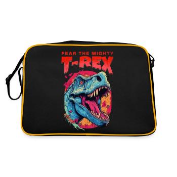 T-Rex dinosaure Dino Tyrannosaurus Rex Vintage - Sac Retro - noir/or - Dos