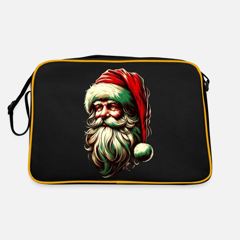 Weihnachtsmann Schauspieler - Retro Tasche - Schwarz/Gold