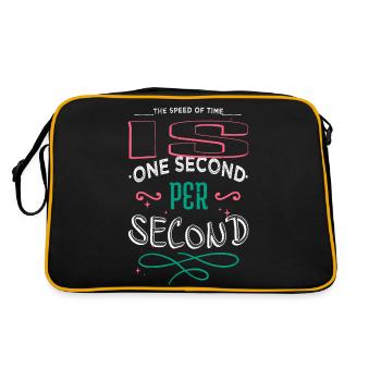 cool colors gift physics jokes planets fun bday - Retro Tasche - Schwarz/Gold - Hinten