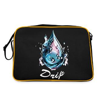 Chrome Water Drop - Retro Bag - black/gold - Back