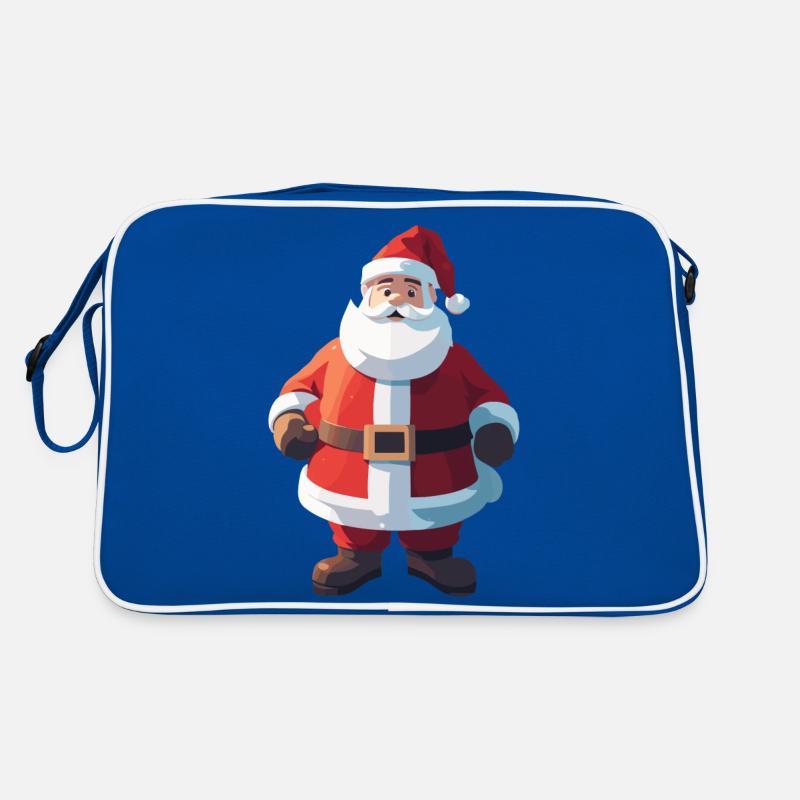 Weihnachtsmann Low Poly Weihnachten Retro Tasche