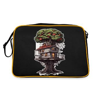Treehouse / Treetop / Treehouse / Adventure - Retro Bag - black/gold - Back