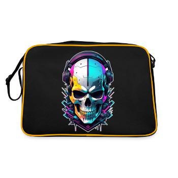 crane steampunk neon - Sac Retro - noir/or - Dos
