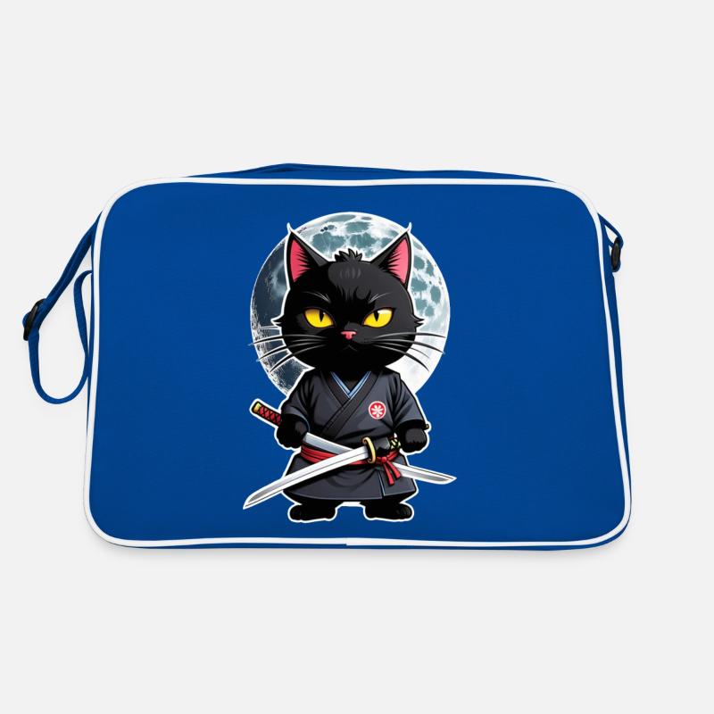 Ninja Cat - Samurai Kitten Retro Bag