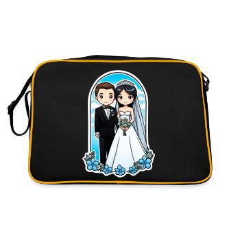just married - pour mariage - Sac Retro - noir/or - Dos