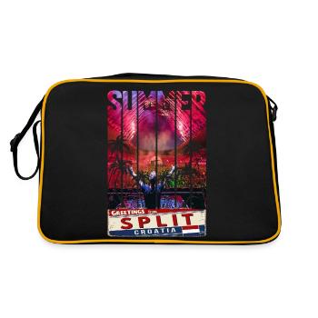 Croatie Croatie Hrvatska Ultra été Split musique - Sac Retro - noir/or - Dos