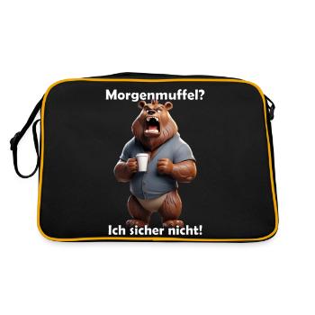 Grognement matinal - Sac Retro - noir/or - Dos