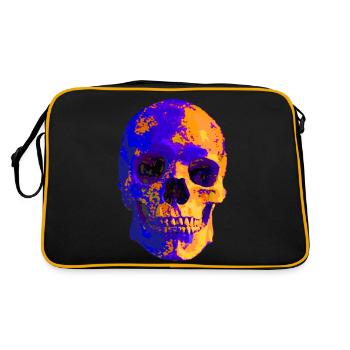 Crâne coloré - Sac Retro - noir/or - Dos