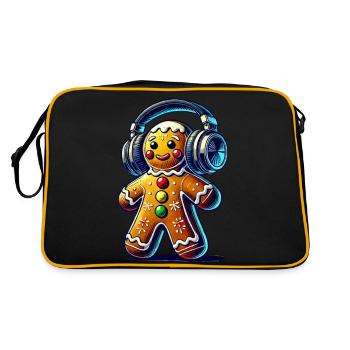 Gingerbread Music Gingerbread Man - Retro Bag - black/gold - Back