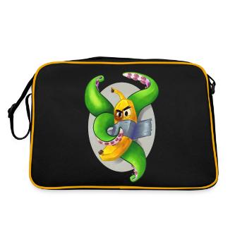 Tentaclaná solo - Retro Tasche - Schwarz/Gold - Hinten