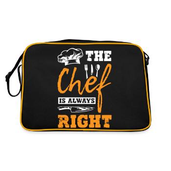 Le chef a toujours raison - Sac Retro - noir/or - Dos