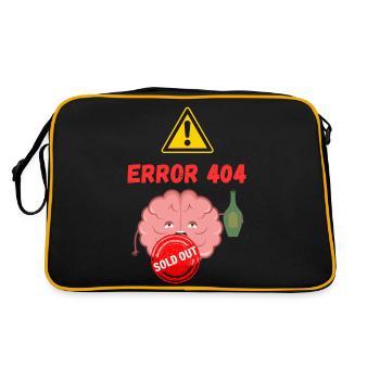 Error 4040 - Brain sold out - Retro Tasche - Schwarz/Gold - Hinten