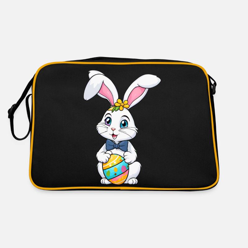 Easter bunny with Easter eggs Retro Bag