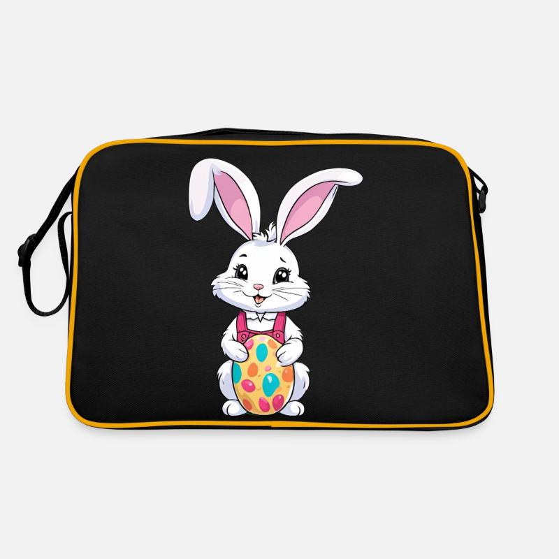 Easter bunny with Easter eggs Retro Bag