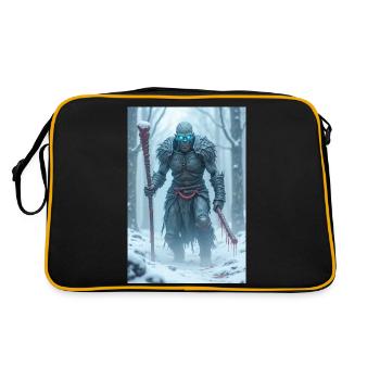 Undead Norse beings guarding treasures, possessing - Retro Bag - black/gold - Back