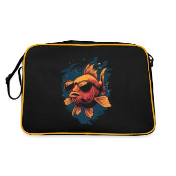 Cool fish for anglers - Retro Bag - black/gold - Back