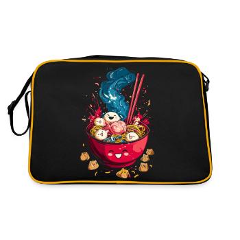 Bol de Ramen Kawaii - Sac Retro - noir/or - Dos