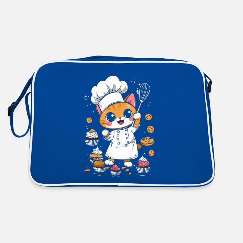 Cute Cat Baker Cake Pastry Chef Retro Bag