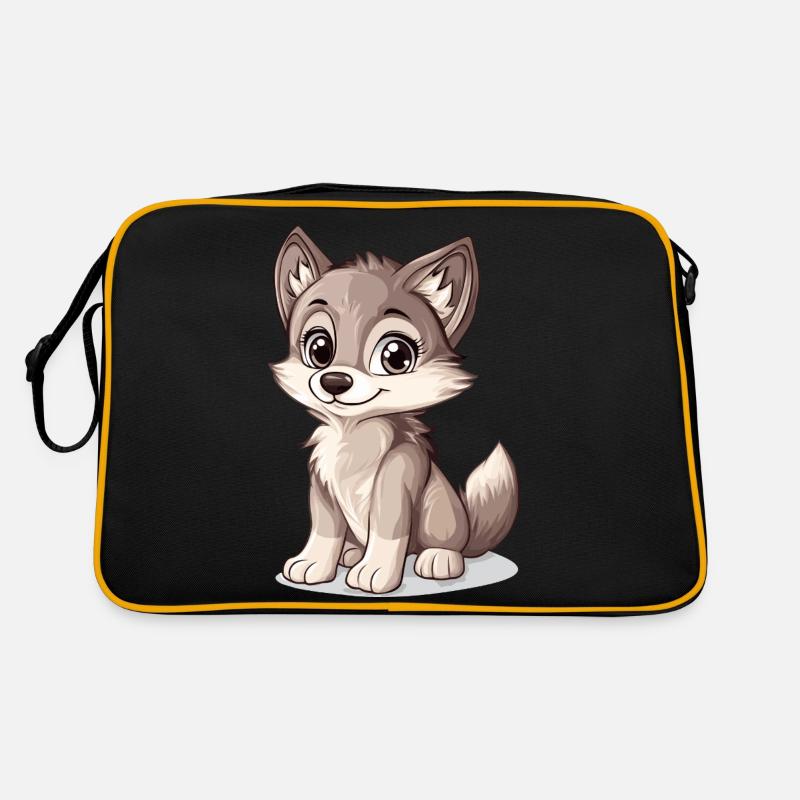 little cute wolf Retro Bag